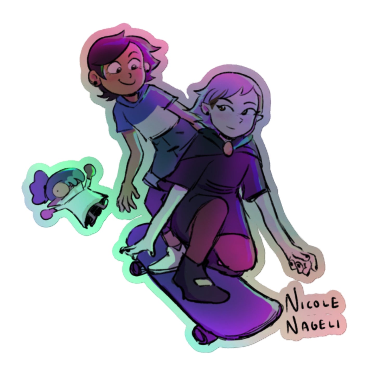 Luz & Amity Skateboarding Holographic sticker