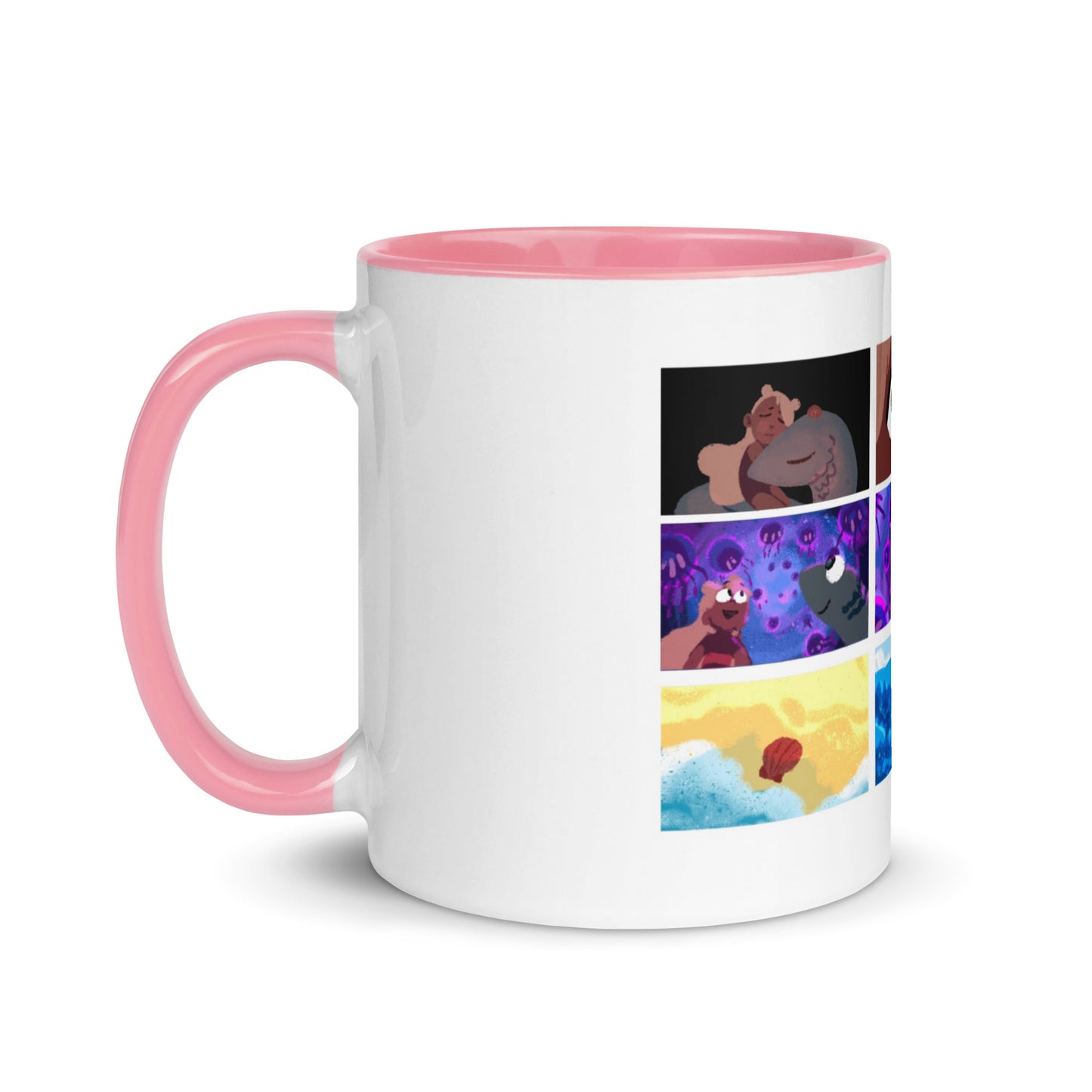 Deep Sea Comic-Style Mug with Color Inside
